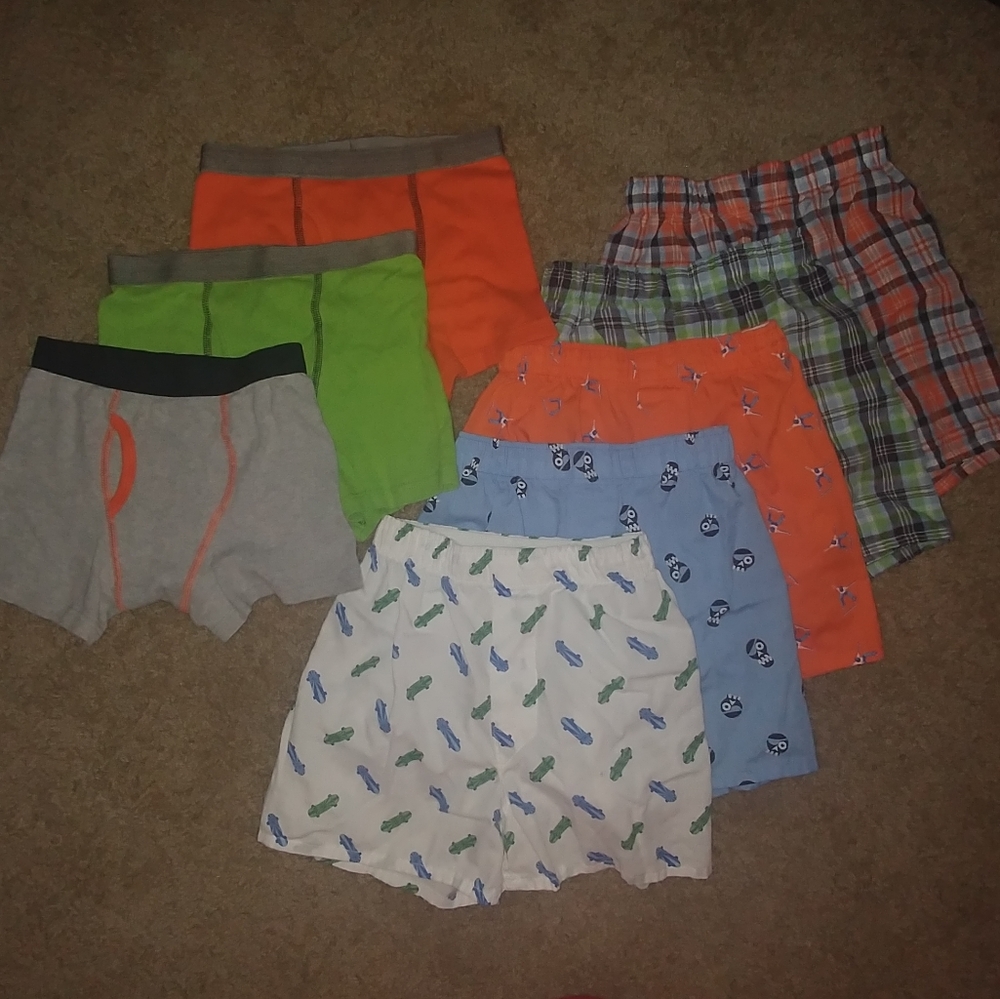 (5) Boys Plaid Boxers and (3) Boxer Briefs